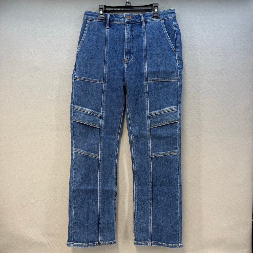 Risen Jeans Women's 13/31 Blue Patch Pocket Cargo Jeans EUC
